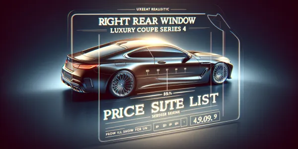 4 Serisi Gran Coupe Sağ Arka Cam Fiyat Listesi