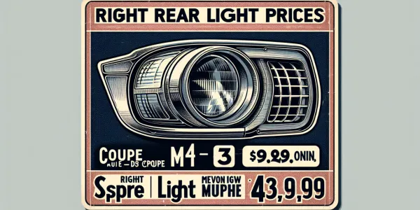 M4 Coupe Sağ Arka Far Yedek Parça Fiyat Listesi