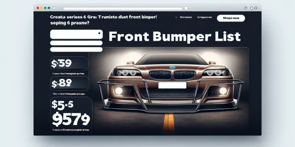 6 Serisi Gran Turismo Ön Tampon Fiyat Listesi